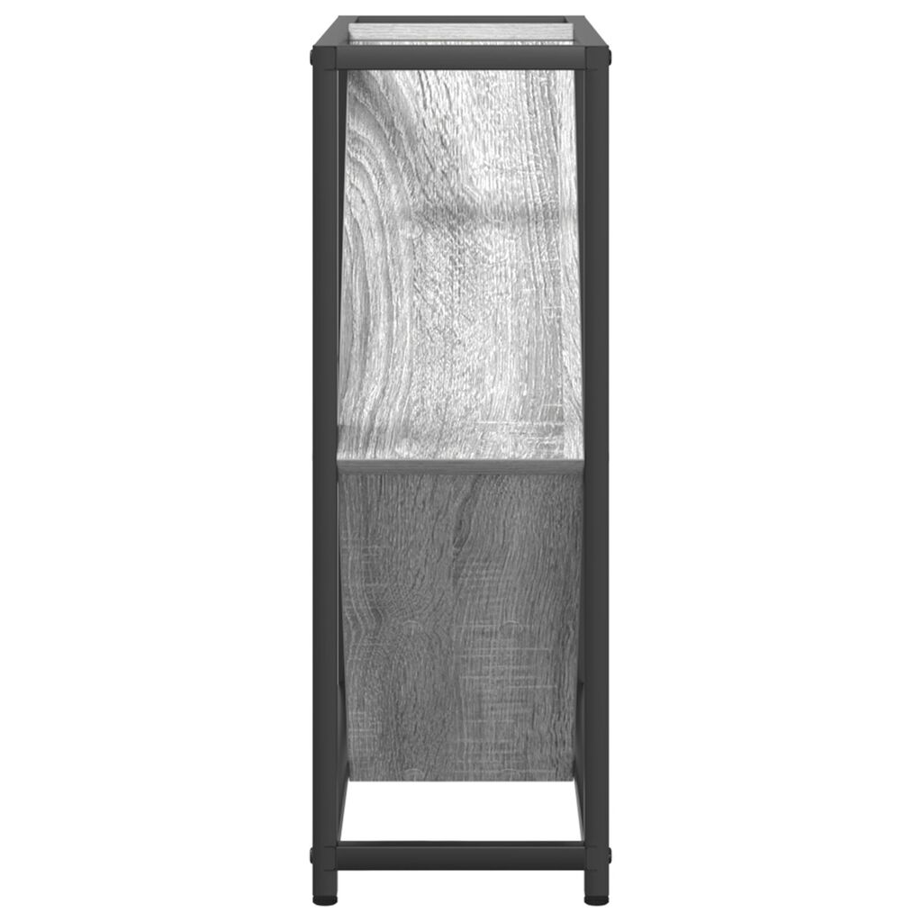 vidaXL Ράφι κρασιών Γκρι Σονομα 51x18x52,5 εκ Κατασκευασμένο ξύλο
