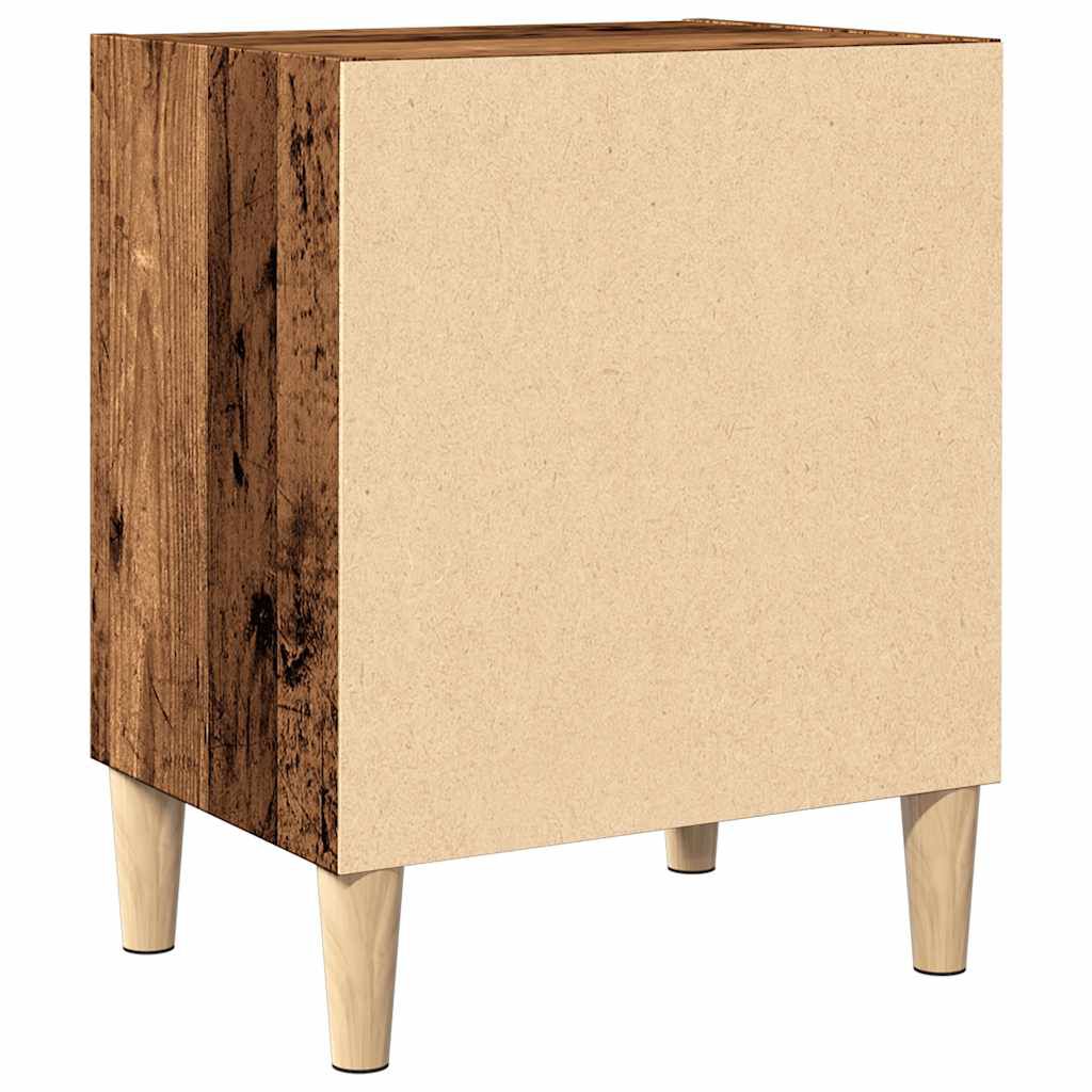vidaXL ντουλάπι κομοδίνου Παλιό ξύλο 40x30x50 cm Κατασκευασμένο ξύλο
