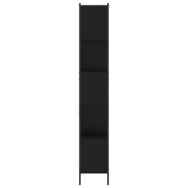 vidaXL Βιβλιοθήκη Μαύρη 72 x 28 x 172 εκ. από Επεξεργασμένο Ξύλο