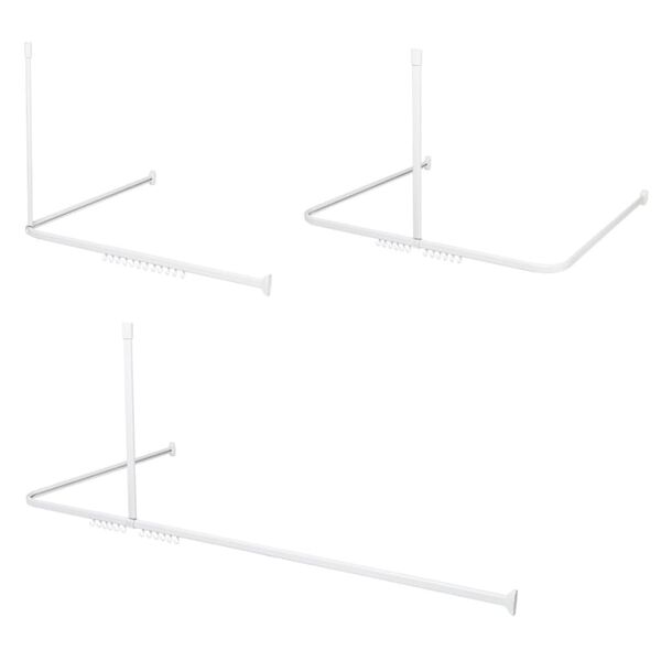 Sealskin Σιδηρόδρομος Κουρτίνας Μπάνιου Σετ Easy Roll Λευκό