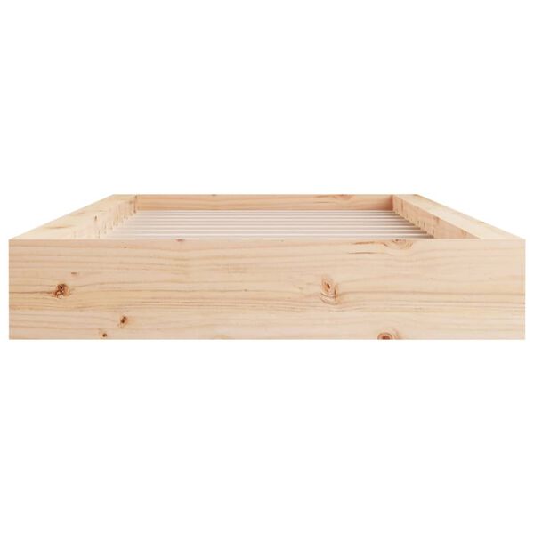 vidaXL Πλαίσιο Κρεβατιού 140 x 190 εκ. από Μασίφ Ξύλο