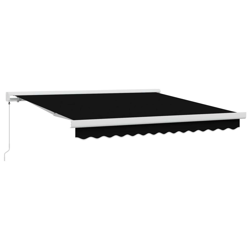 vidaXL Χειροκίνητη Ανασυρόμενη Τέντα Μαύρη 300x250 εκ.