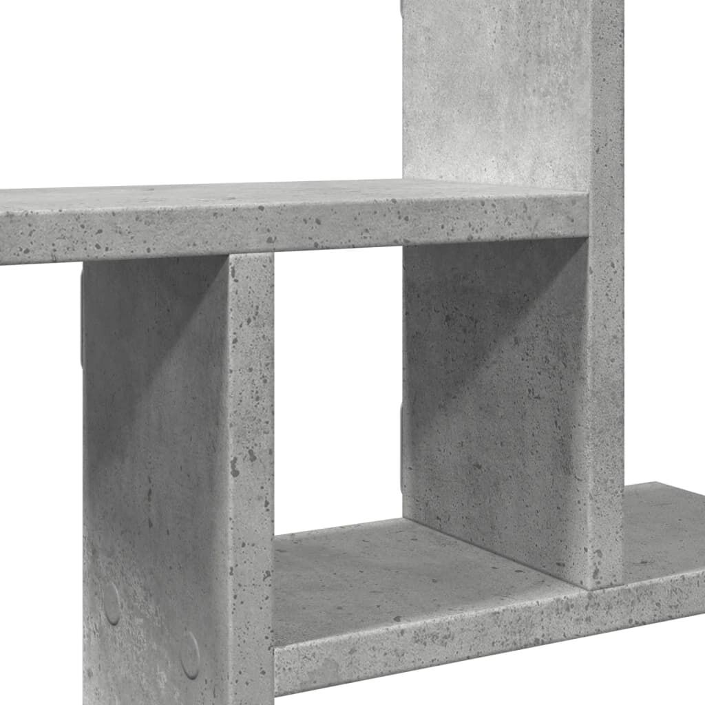 vidaXL Ραφιέρες Τοίχου 2 τεμ. Γκρι Σκυροδ. 38x12x38εκ. από Επεξ. Ξύλο