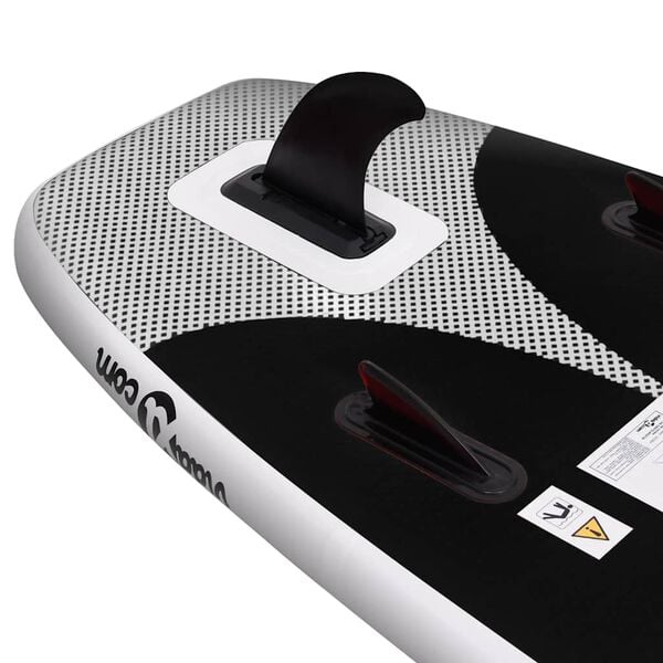 vidaXL Σανίδα SUP Φουσκωτή Σετ Μαύρη 300 x 76 x 10 εκ.