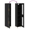 vidaXL Highboard 2 pcs &Mu;&alpha;ύ&rho;&eta; &Omicron;&xi;&upsilon;ά &Gamma;&upsilon;&alpha;&lambda;ί