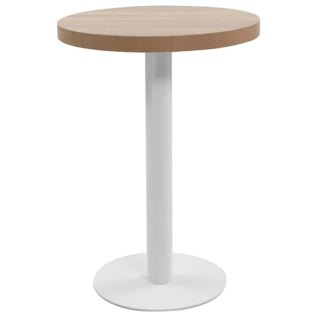 vidaXL Τραπέζι Bistro Ανοιχτό Καφέ 60 εκ. από MDF