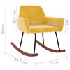 vidaXL Πολυθρόνα Κουνιστή Κίτρινη Βελούδινη