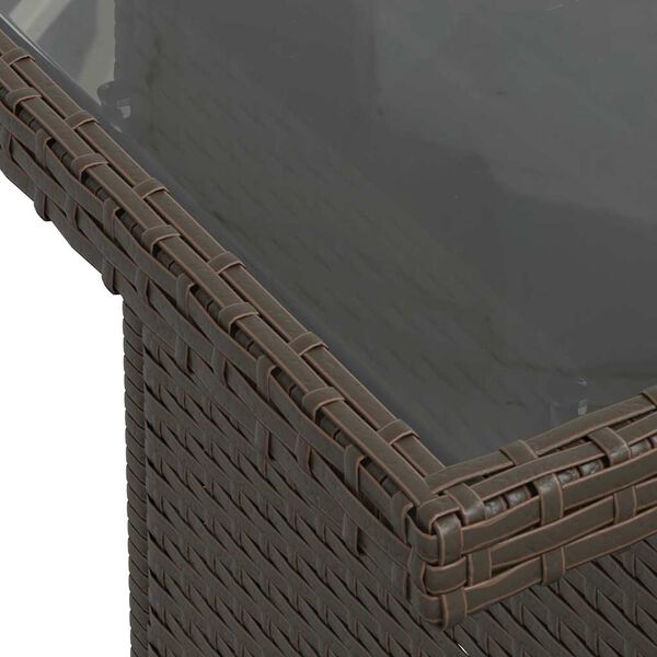 vidaXL Σετ Καναπέ Κήπου με αποθήκευση 8 pcs Καφέ Πολυ ράταν