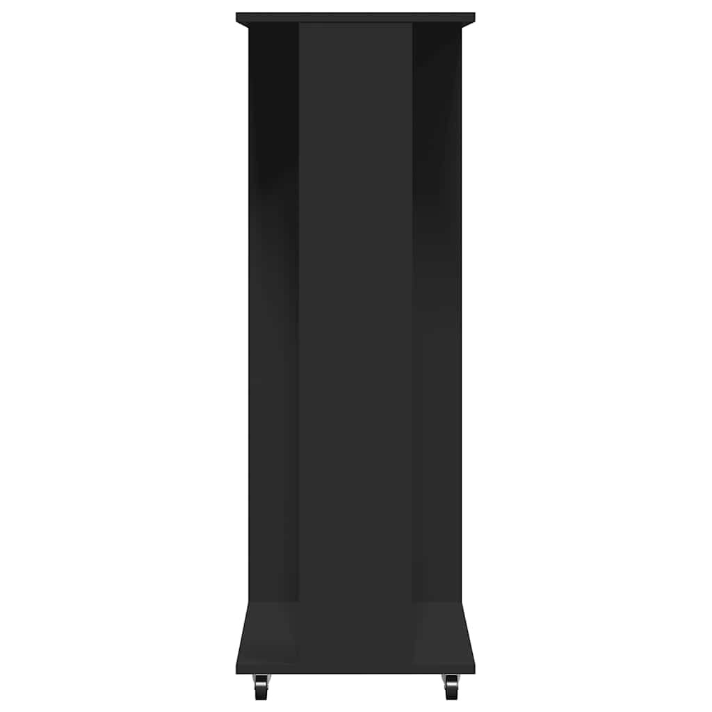vidaXL Ντουλάπα με Ροδάκια Μαύρο 102x38x110 εκ. από Επεξεργασμένο Ξύλο