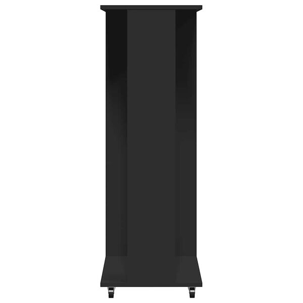vidaXL Ντουλάπα με Ροδάκια Μαύρο 102x38x110 εκ. από Επεξεργασμένο Ξύλο