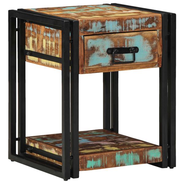 vidaXL Κομοδίνα 2 τμχ 40x40x50 εκ. Μασίφ Ανακυκλωμένο Ξύλο