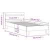 vidaXL Πλαίσιο Κρεβατιού με Κεφαλάρι Sonoma Δρυς 75x190 εκ. Επεξ. Ξύλο