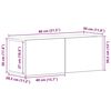 vidaXL Σετ επίπλου τηλεόρασης 5 pcs Μαύρη δρυς 100 x 30 x 30 cm