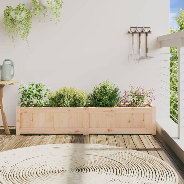 vidaXL Ζαρντινιέρα 150 x 31 x 31 εκ. από Μασίφ Ξύλο Πεύκου