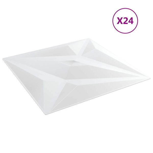 vidaXL &Pi;ά&nu;&epsilon;&lambda; &tau;&omicron;ί&chi;&omicron;&upsilon; &Alpha;&sigma;&tau;έ&rho;&iota; 24 pcs Ά&sigma;&pi;&rho;&omicron; &Alpha;&sigma;&tau;έ&rho;&iota; 50 x 50 cm &Phi;&epsilon;&lambda;&iota;&zeta;ό&lambda; XPS
