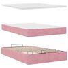 vidaXL Οθωμανικό κρεβάτι με στρώματα ροζ 120x190cm Velvet
