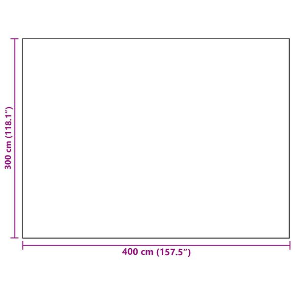 vidaXL Εξωτερικό Χαλάκι 'ARAKIL' Λευκό και Μαύρο 300 x 400 cm PP