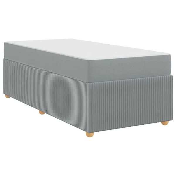 vidaXL Σκελετός Κρεβατιού Άλλο Ανοιχτό γκρι 80 x 200 cm ύφασμα