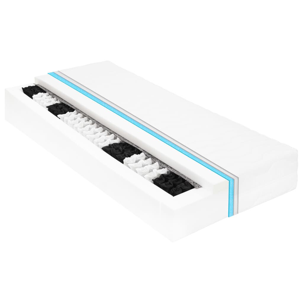 vidaXL Καναπές Κρεβάτι με Στρώμα 90 x 200 εκ. Λευκό Μασίφ Ξύλο Πεύκου