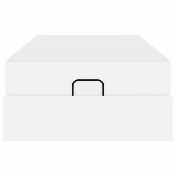 vidaXL Σκελετός Κρεβατιού Καθαρό Λευκό 90 x 190 cm Τεχνητό δέρμα