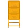 vidaXL Κομοδίνο Μουσταρδί 36x39x78 εκ. από Χάλυβα