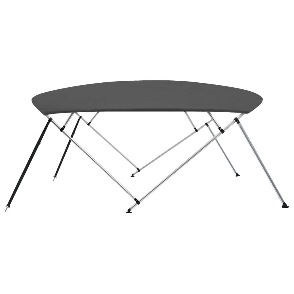 vidaXL Τέντα Σκάφους με 4 Αψίδες Ανθρακί 243x(230-244)x137 εκ.