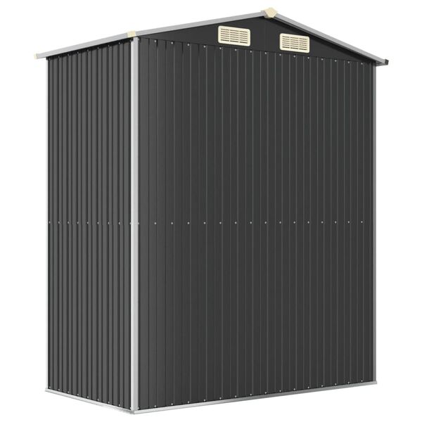 vidaXL Αποθήκη Κήπου Ανθρακί 192x108x223 εκ. Γαλβανισμένο Ατσάλι