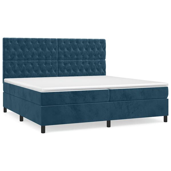 vidaXL &Kappa;&rho;&epsilon;&beta;ά&tau;&iota; Boxspring &mu;&epsilon; &Sigma;&tau;&rho;ώ&mu;&alpha; &Sigma;&kappa;&omicron;ύ&rho;&omicron; &Mu;&pi;&lambda;&epsilon; 200x200 &epsilon;&kappa;. &Beta;&epsilon;&lambda;&omicron;ύ&delta;&iota;&nu;&omicron;