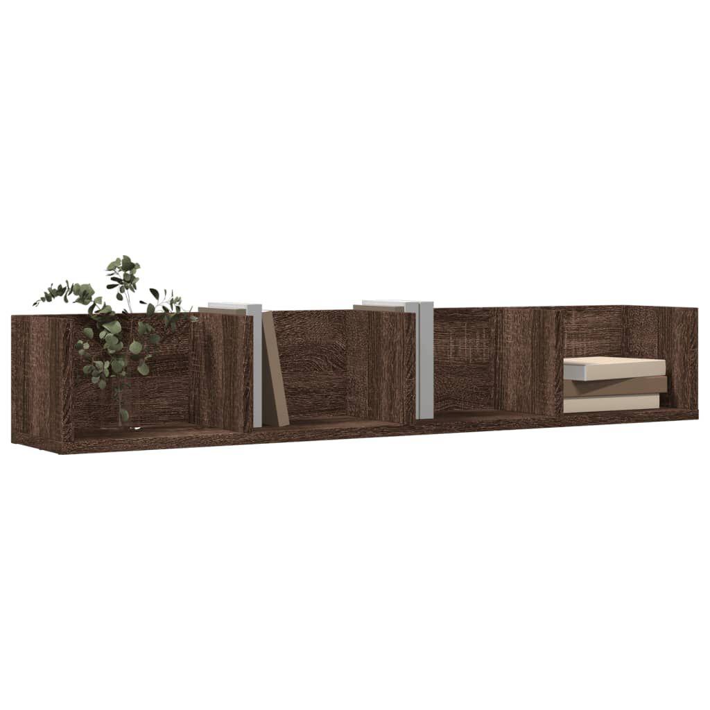 vidaXL Ντουλάπι Τοίχου Καφέ Δρυς 99x18x16,5 εκ. Επεξεργασμένο Ξύλο