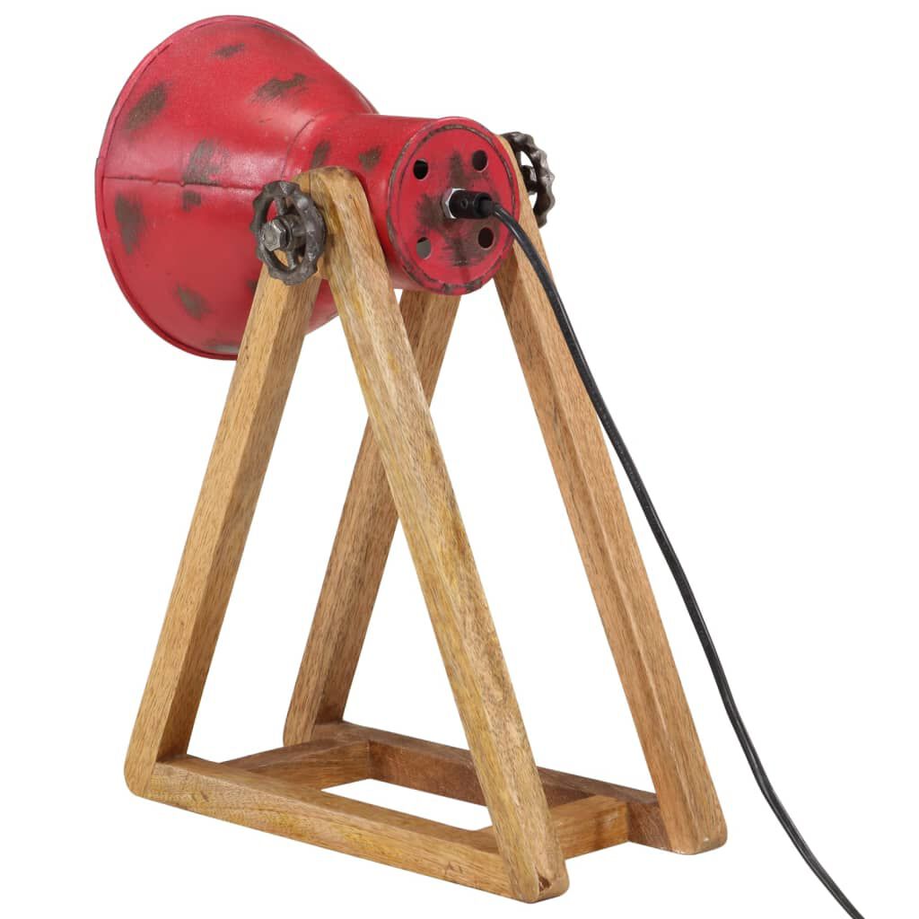 vidaXL Φωτιστικό Γραφείου 25 W Αντικέ Κόκκινο 30x17x40 εκ. Ε27