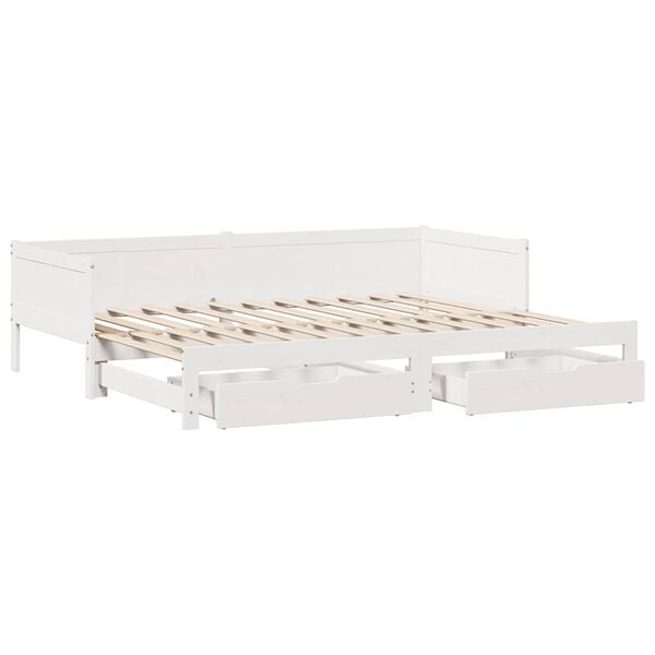 vidaXL Καναπές Κρεβάτι Συρόμενος Χωρίς Στρώμα 90x190 εκ. & Συρτάρια