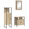 vidaXL Σετ Επίπλων Μπάνιου με ράφι 3 pcs Καφέ 33 x 33 x 120.5 εκ.
