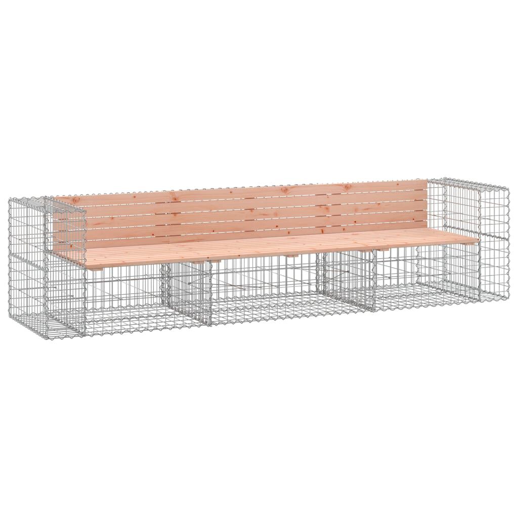 vidaXL Παγκάκι Συρματοκιβώτιο 287x71x65,5 εκ. Μασίφ Ξύλο Ψευδοτσούγκας