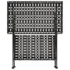 vidaXL Τραπεζάκι Πτυσσόμενο Vintage Μαύρο 58 x 35 x 72 εκ. Μεταλλικό