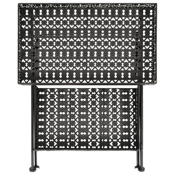 vidaXL Τραπεζάκι Πτυσσόμενο Vintage Μαύρο 58 x 35 x 72 εκ. Μεταλλικό