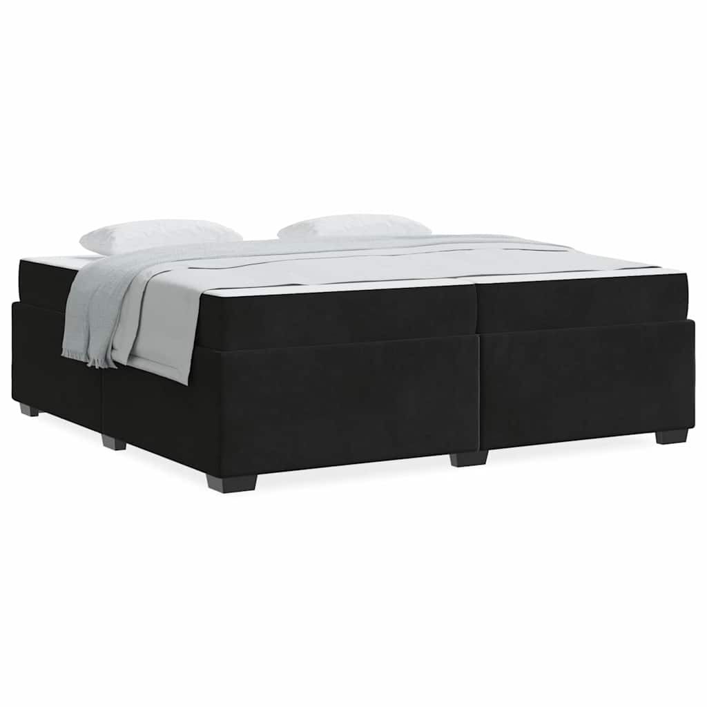 vidaXL Σκελετός Κρεβατιού με στρώμα Μαύρο 200 x 200 cm Βελούδο