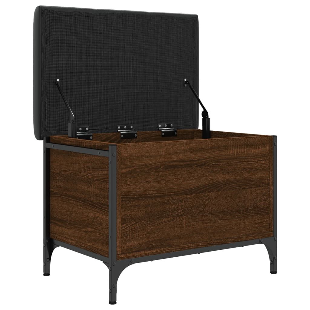 vidaXL Παγκάκι Αποθήκευσης Καφέ Δρυς 62x42x45 εκ. από Επεξ. Ξύλο