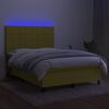 vidaXL &Kappa;&rho;&epsilon;&beta;ά&tau;&iota; Boxspring &mu;&epsilon; &Sigma;&tau;&rho;ώ&mu;&alpha; & LED &Pi;&rho;ά&sigma;&iota;&nu;&omicron; 140x200 &epsilon;&kappa; &Upsilon;&phi;&alpha;&sigma;&mu;ά&tau;&iota;&nu;&omicron;