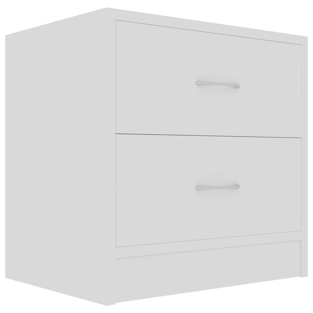 vidaXL Κομοδίνα 2 τεμ. Λευκά 40 x 30 x 40 εκ. από Επεξ. Ξύλο