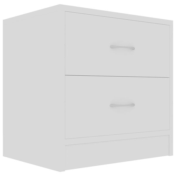 vidaXL Κομοδίνα 2 τεμ. Λευκά 40 x 30 x 40 εκ. από Επεξ. Ξύλο