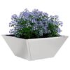 vidaXL Γλάστρα Κήπου Ασημί 35 x 35 x 15 εκ. Ανοξείδωτο ατσάλι