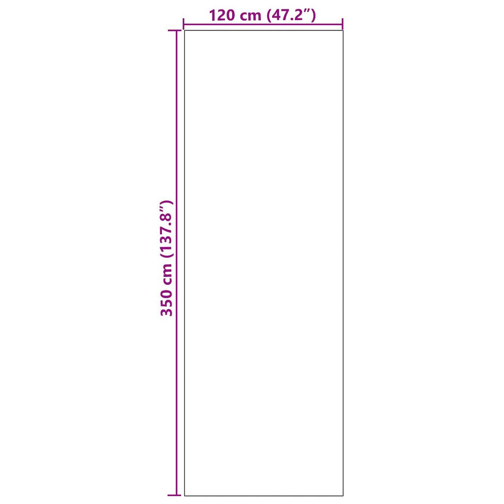 vidaXL Πατάκι πόρτας Πλενόμενο Μπλε 120x350 εκ