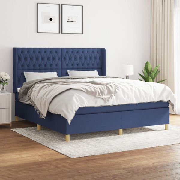 vidaXL &Kappa;&rho;&epsilon;&beta;ά&tau;&iota; Boxspring &mu;&epsilon; &Sigma;&tau;&rho;ώ&mu;&alpha; &Mu;&pi;&lambda;&epsilon; 180x200 &epsilon;&kappa;. &Upsilon;&phi;&alpha;&sigma;&mu;ά&tau;&iota;&nu;&omicron;