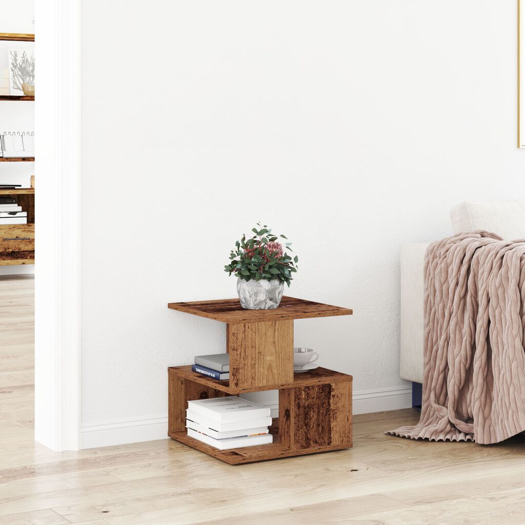 vidaXL Τραπέζι Πλευρικής από Αρχαίο Ξύλο 40x40x40 εκ.