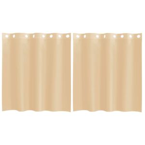 vidaXL Voile &kappa;&omicron;&upsilon;&rho;&tau;ί&nu;&epsilon;&sigmaf; &mu;&epsilon; &rho;&omicron;&delta;έ&lambda;&epsilon;&sigmaf; 2 &tau;&epsilon;&mu;ά&chi;&iota;&alpha; &Chi;&rho;ώ&mu;&alpha; Ά&mu;&mu;&omicron;&upsilon;