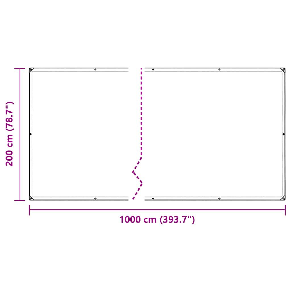 vidaXL Κάλυμμα φυτών με οπές 2x10 m PVC