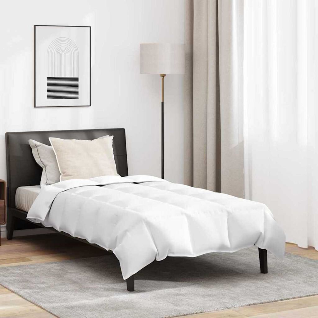 vidaXL Σετ Παπλωμάτων με μαξιλάρι 2 pcs Λευκό 155 x 220 cm Πούπουλο