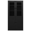 vidaXL Ντουλάπα Γραφείου 90 x 40 x 180 εκ. Μαύρη Ατσάλινη