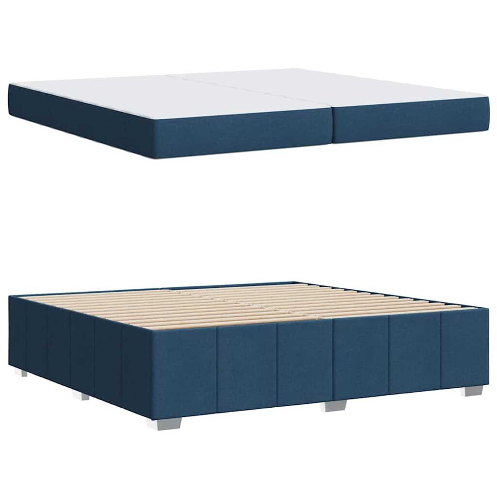vidaXL Σκελετός Κρεβατιού Άλλο Μπλε 200 x 200 cm ύφασμα