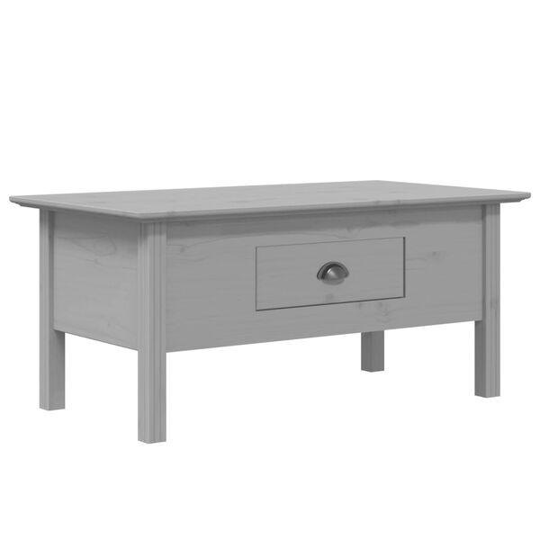 vidaXL Τραπέζι Σαλονιού BODO Γκρι 100x55x46 εκ. Μασίφ Ξύλο Πεύκου